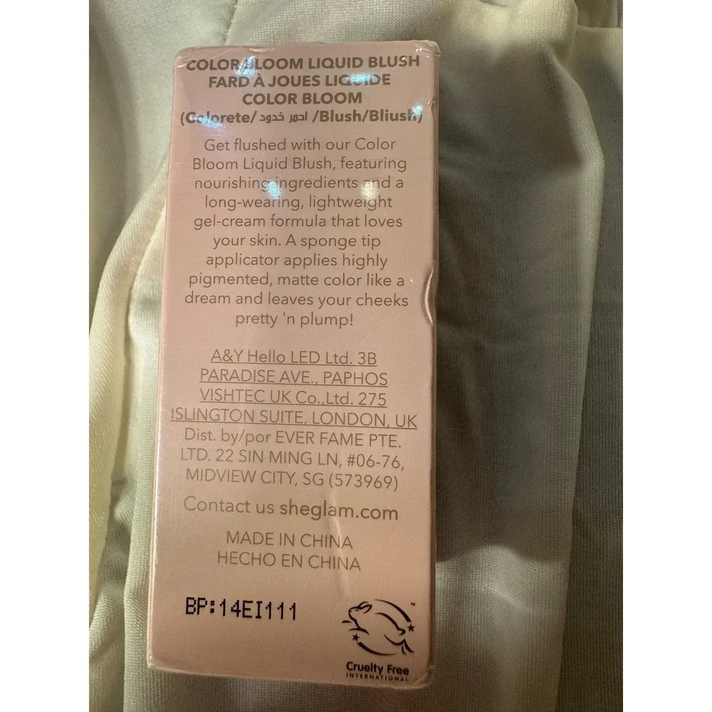 SHEGLAM Color Bloom Liquid Blush Love Cake Matte Pink 5.2ml New Sealed